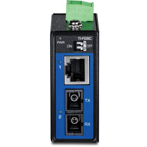 TRENDnet TI-FGSC 2-port Gigabit, Unmanaged Industrial Media Converter, 1000Base-LX